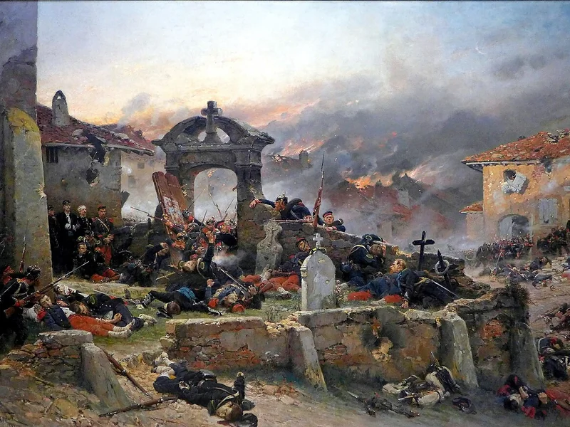 1835-Alphonse-Marie-Adolphe de Neuville - Il cimitero di Saint-Privat (1881)